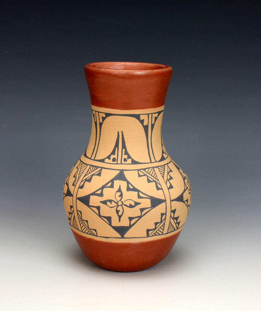Native American Pueblo Pottery - C & D Gifts Native American Art, LLC Jemez  Pueblo American Indian Pottery Polychrome Vase #2 - Maxine Yepa – C & D  Gifts Native American Art
