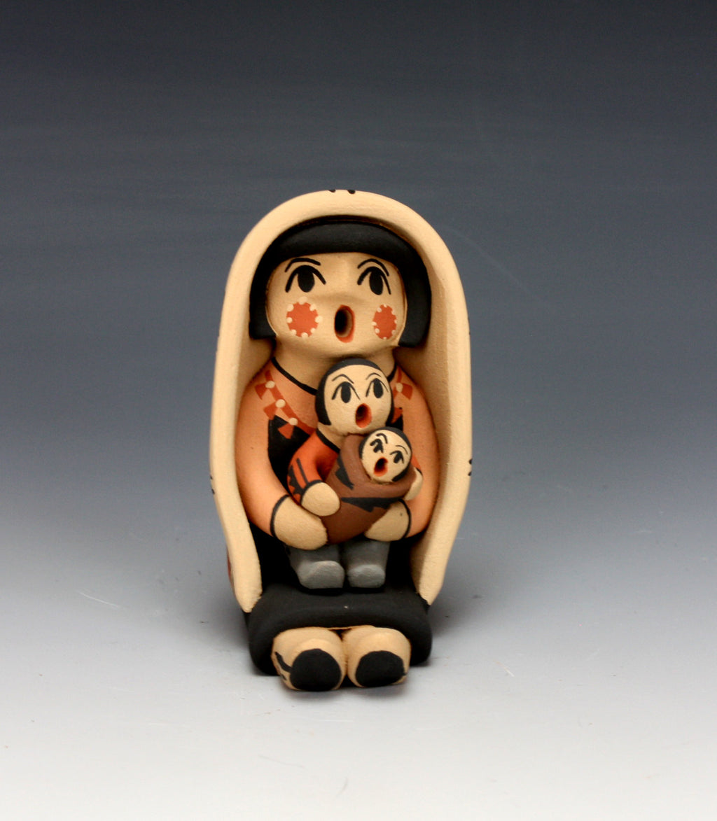Jemez Pueblo American Indian Pottery Small Storyteller - Chrislyn Fragua