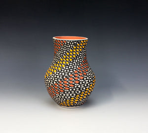 Acoma Pueblo Native American Indian Pottery 3 Color Jar - Melissa C. Antonio