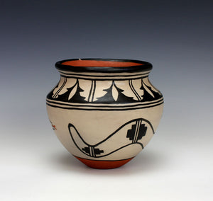 Cochiti Pueblo Native American Indian Pottery Avanyu Jar - Mary Janice Ortiz