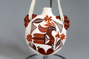 Acoma Pueblo Native American Indian Pottery Parrot Water Jar - Lorraine Aragon