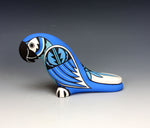 Jemez Pueblo American Indian Pottery Blue Parrot - Darrick Tsosie