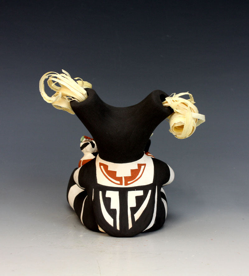 Jemez Pueblo American Indian Pottery Koshare Clown Storyteller #1 - Leatrice Loretto