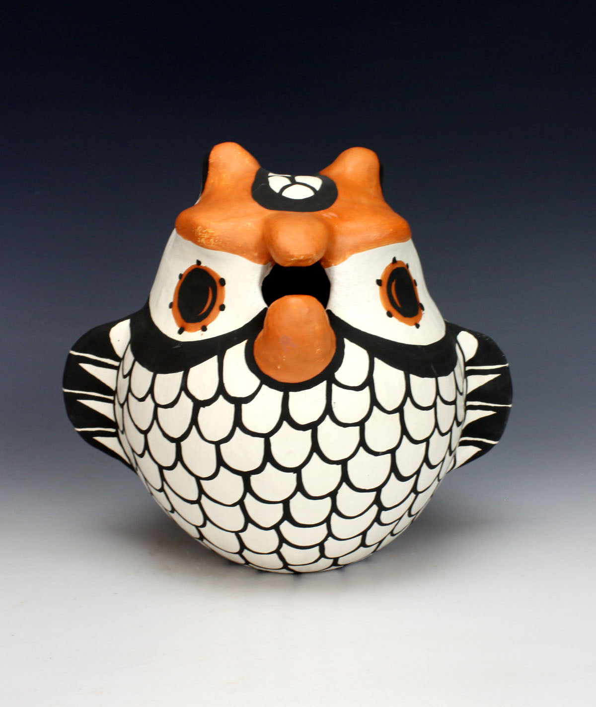Acoma Pueblo Native American Indian Pottery Large Owl #1 - Mary Antonio Garcia