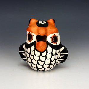 Acoma Pueblo Native American Indian Pottery Small Owl #1 - Mary Antonio Garcia