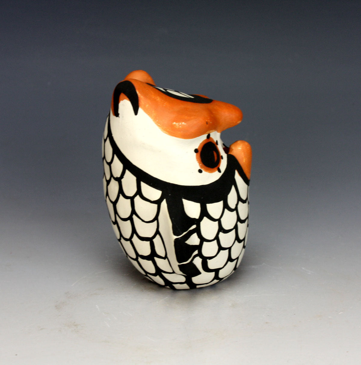Acoma Pueblo Native American Indian Pottery Small Owl #3 - Mary Antonio Garcia