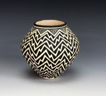 Acoma Pueblo Native American Pottery Small Lightning Jar - Katherine Victorino