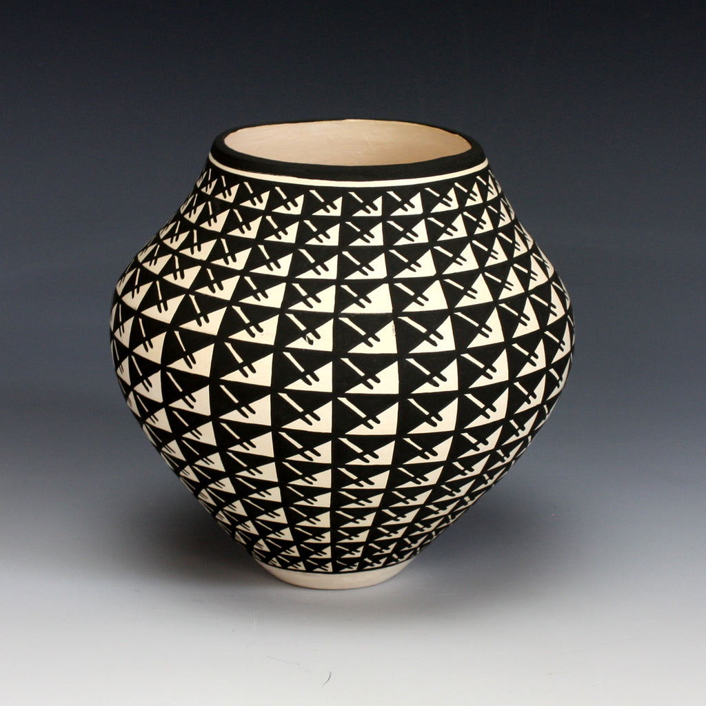 Acoma Pueblo Native American Pottery Small Black & White Jar #1 - Katherine Victorino