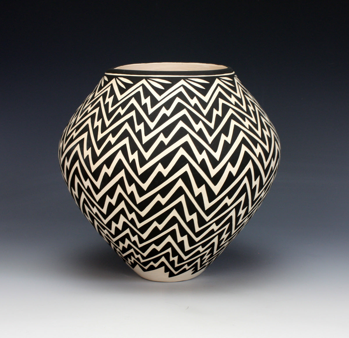 Acoma Pueblo Native American Pottery Lightning Jar - Katherine Victorino