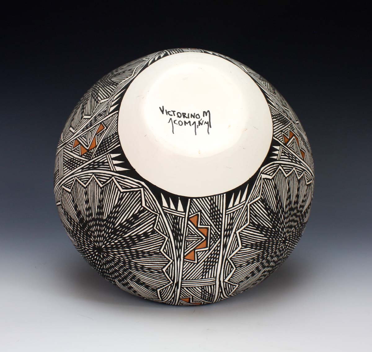 Acoma Pueblo Native American Pottery Fine Line Olla #2 - Monroe Victorino