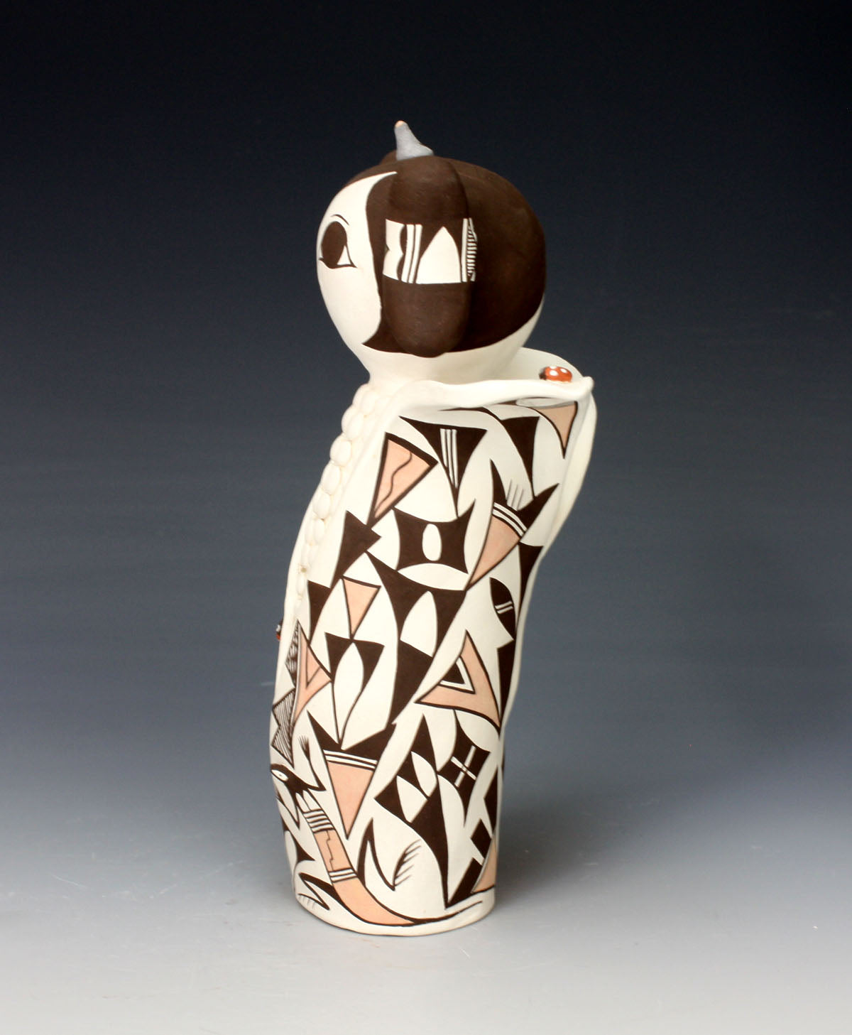 Acoma Pueblo Native American Indian Pottery Cornmaiden - Judy Lewis