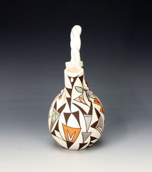 Acoma Pueblo Native American Indian Pottery Wedding Vase - Judy Lewis