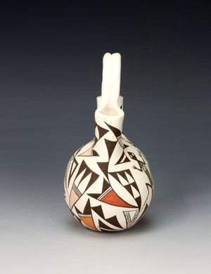 Acoma Pueblo Native American Indian Pottery Wedding Vase #2 - Judy Lewis