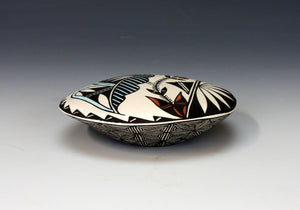 Acoma Pueblo Native American Indian Pottery Butterfly Seed Pot #2 - Ruth Estevan