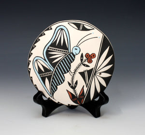 Acoma Pueblo Native American Indian Pottery Butterfly Seed Pot #2 - Ruth Estevan