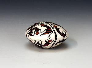 Acoma Pueblo Native American Indian Pottery Small Lizard Seed Pot  - Ruth Estevan