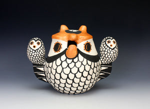 Acoma Pueblo Native American Indian Pottery Owl Storyteller - Mary Antonio Garcia