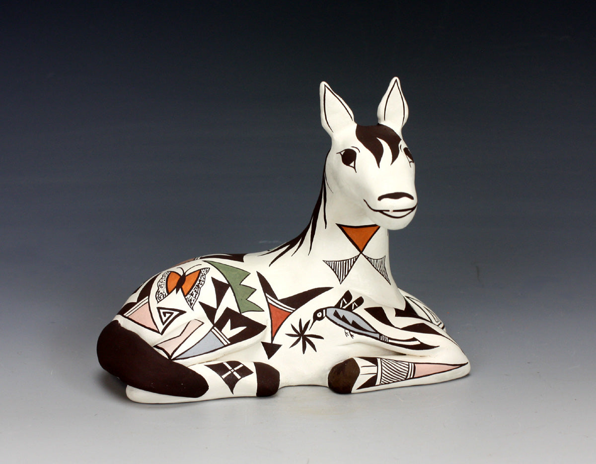 Acoma Pueblo Native American Indian Pottery Horse #1 - Judy Lewis