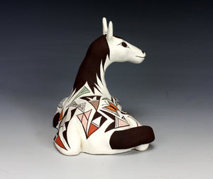 Acoma Pueblo Native American Indian Pottery Horse #1 - Judy Lewis