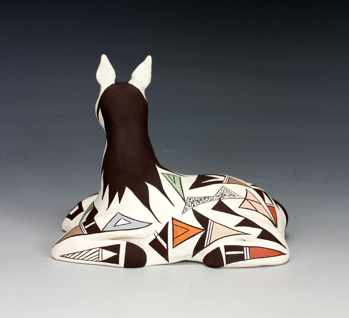Acoma Pueblo Native American Indian Pottery Horse #1 - Judy Lewis