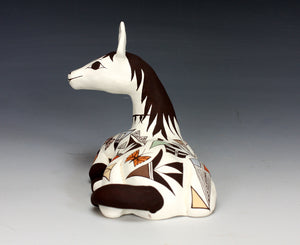 Acoma Pueblo Native American Indian Pottery Horse #2 - Judy Lewis
