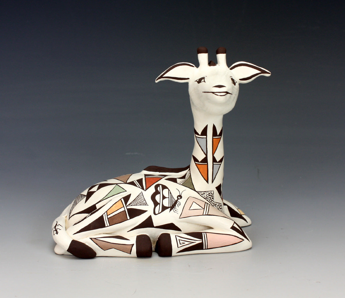 Acoma Pueblo Native American Indian Pottery Giraffe #1 - Judy Lewis