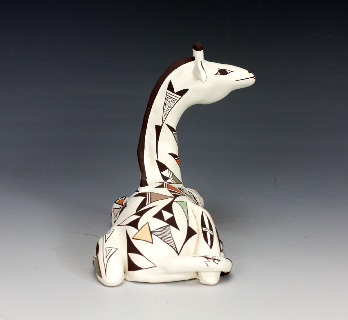 Acoma Pueblo Native American Indian Pottery Giraffe #1 - Judy Lewis