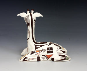 Acoma Pueblo Native American Indian Pottery Giraffe #1 - Judy Lewis