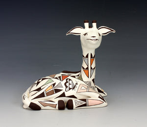 Acoma Pueblo Native American Indian Pottery Giraffe #1 - Judy Lewis