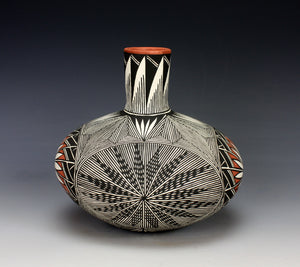 Acoma Pueblo Native American Indian Pottery Fine Line Jar #1 - Ruth Estevan