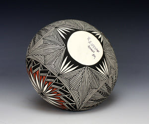 Acoma Pueblo Native American Indian Pottery Fine Line Jar #1 - Ruth Estevan