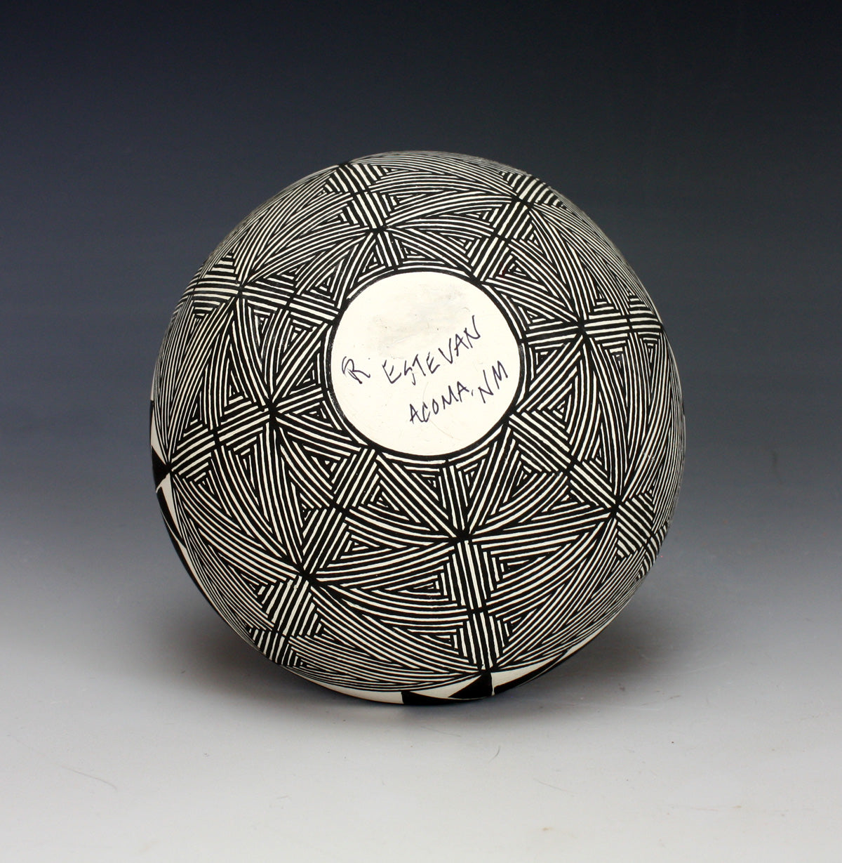 Acoma Pueblo Native American Indian Pottery Fine Line Jar #2 - Ruth Estevan