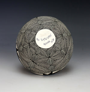 Acoma Pueblo Native American Indian Pottery Fine Line Jar #2 - Ruth Estevan