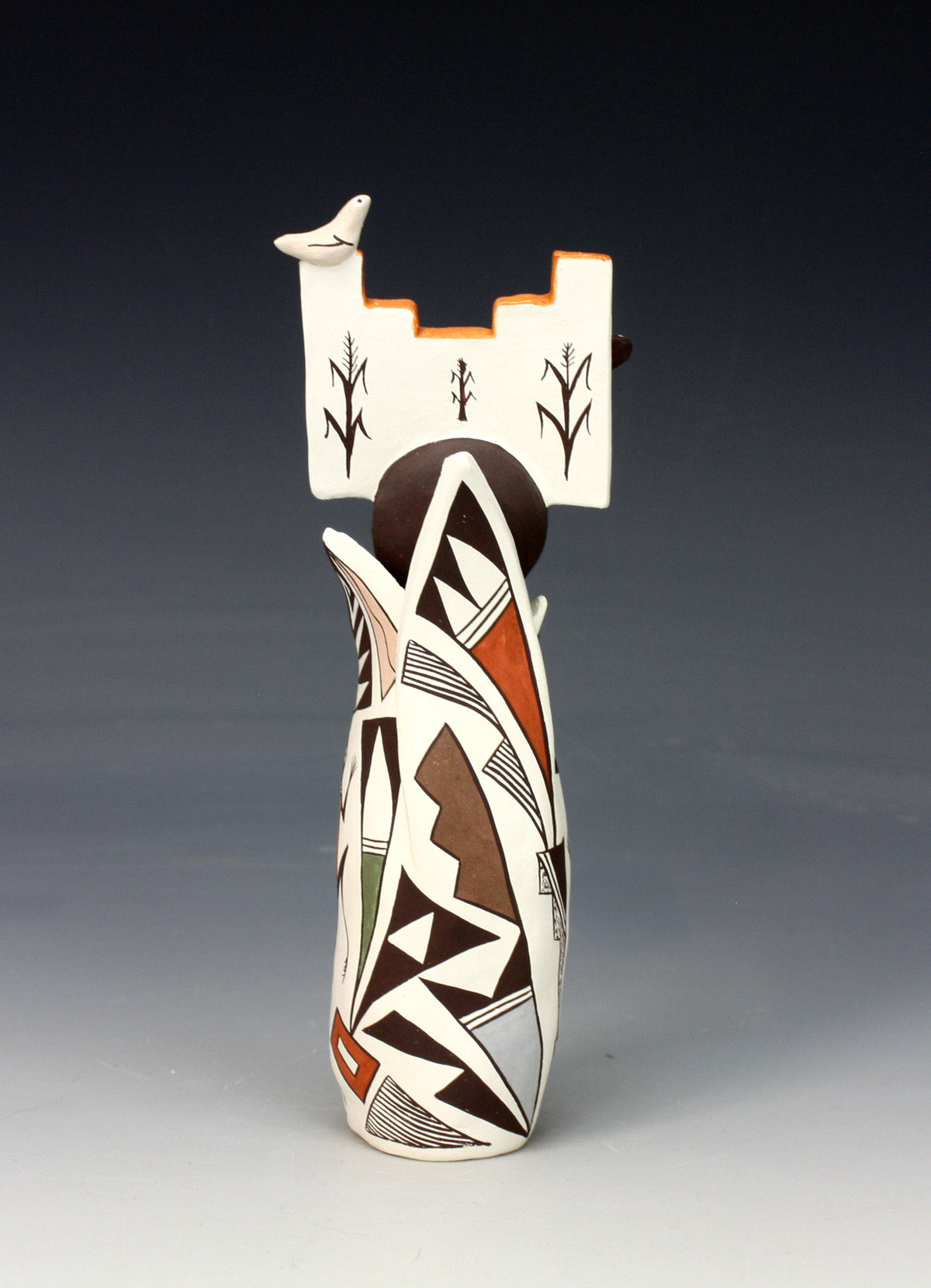 Acoma Pueblo Native American Indian Pottery Cornmaiden #3 - Judy Lewis