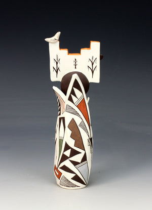 Acoma Pueblo Native American Indian Pottery Cornmaiden #3 - Judy Lewis
