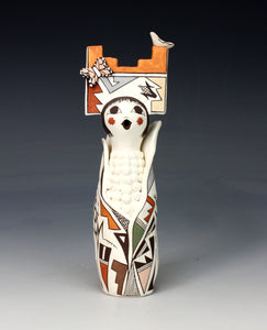 Acoma Pueblo Native American Indian Pottery Cornmaiden #3 - Judy Lewis