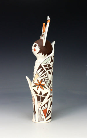 Acoma Pueblo Native American Indian Pottery Cornmaiden #4 - Judy Lewis