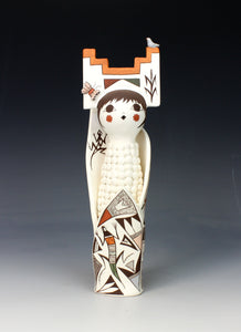 Acoma Pueblo Native American Indian Pottery Cornmaiden #4 - Judy Lewis