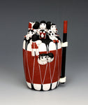 Cochiti Pueblo Native American Indian Pottery Friendship Drum - Vangie Suina