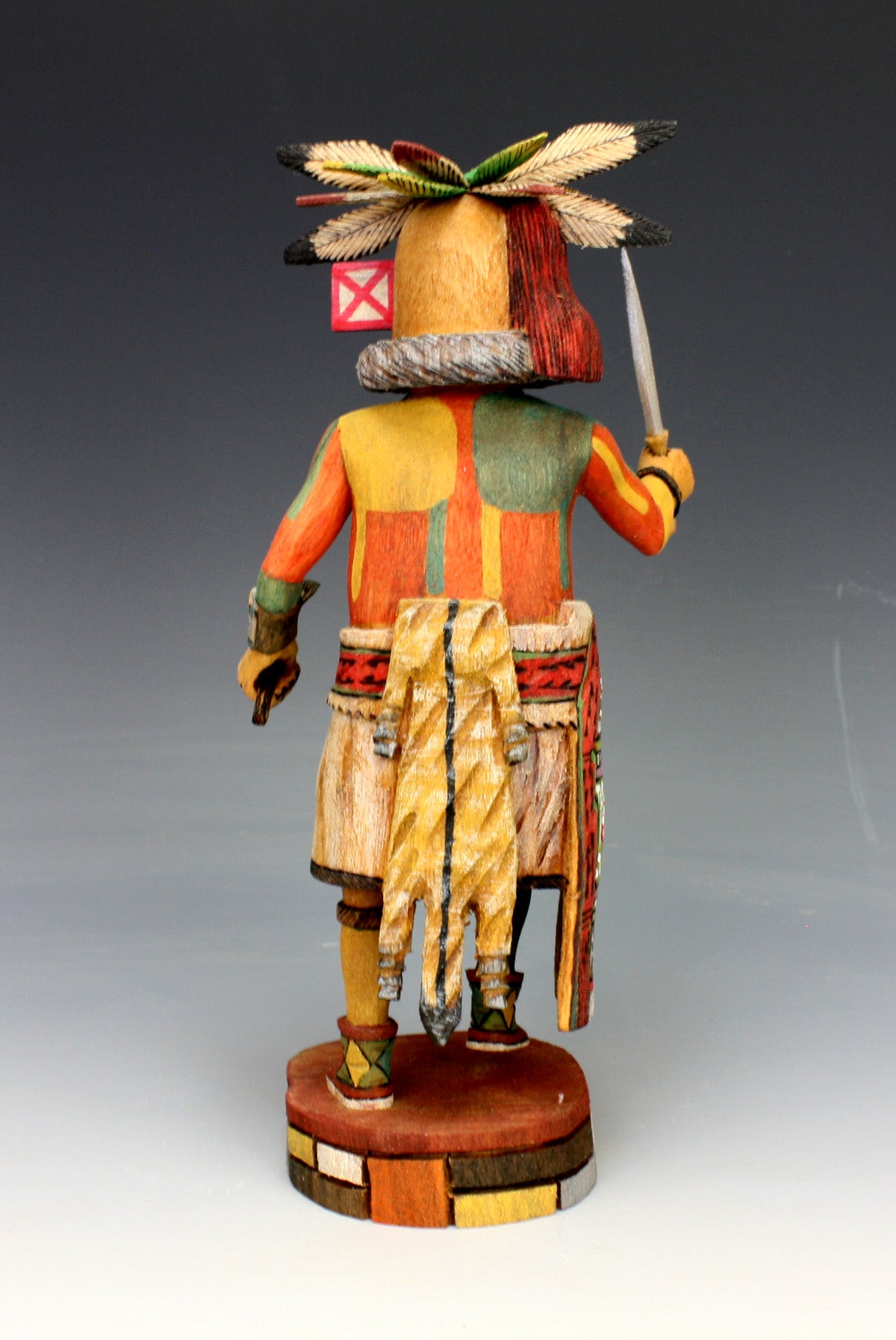 Hopi Native American Indian Hair Cutting Racer Kachina - Alexander Youvella Sr.