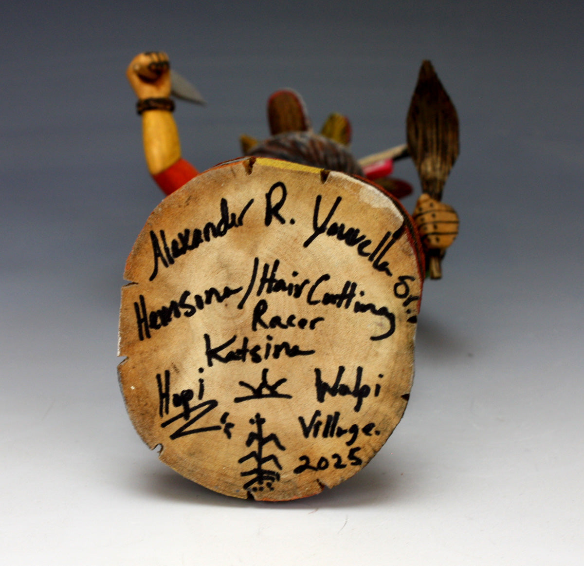 Hopi Native American Indian Hair Cutting Racer Kachina - Alexander Youvella Sr.