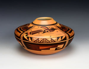 Hopi American Indian Pottery Roadrunner Jar - Debbie Clashin