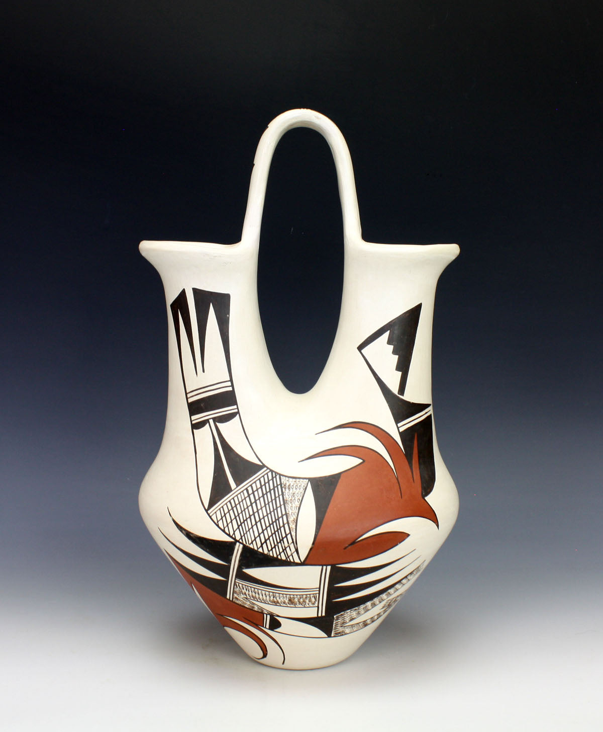 Hopi American Indian Pottery Wedding Vase Frog Woman #2 - Joy Navasie