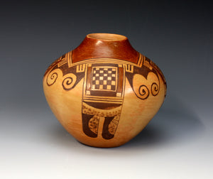 Hopi American Indian Pottery Eagle Tail Jar - Vernida Polacca Nampeyo
