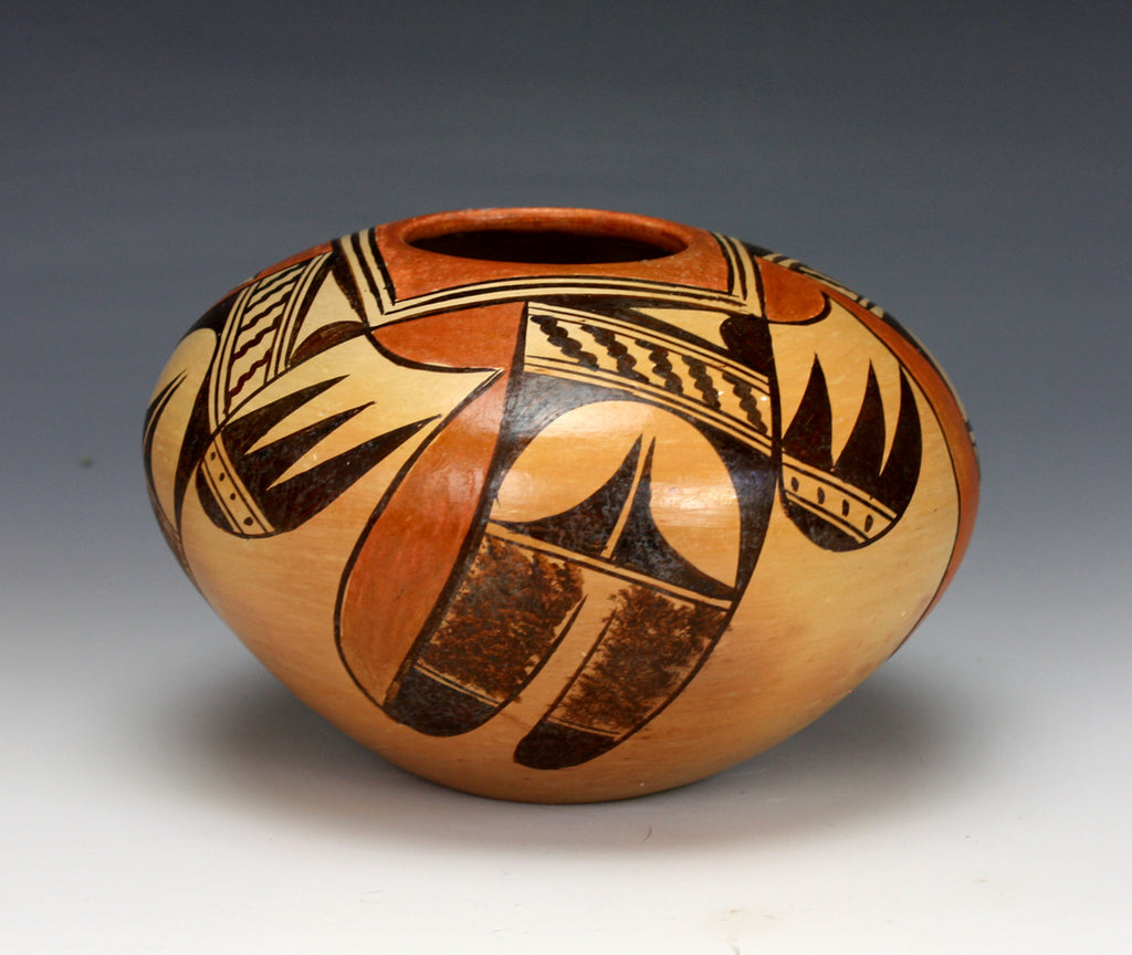 Hopi Native American Indian Pottery Eagle Tail Jar - Adelle Nampeyo