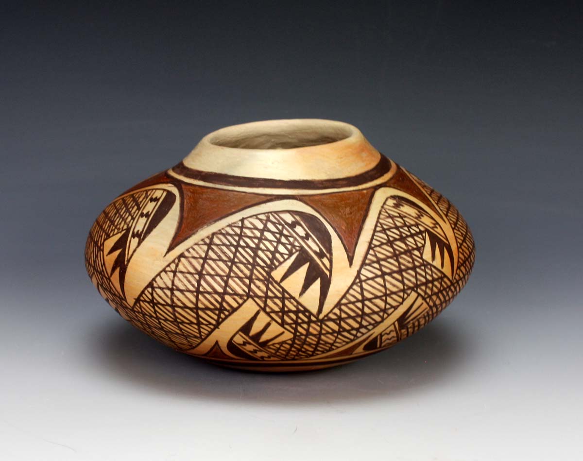 Hopi American Indian Pottery Migration Seed Jar - Vernida Polacca Nampeyo