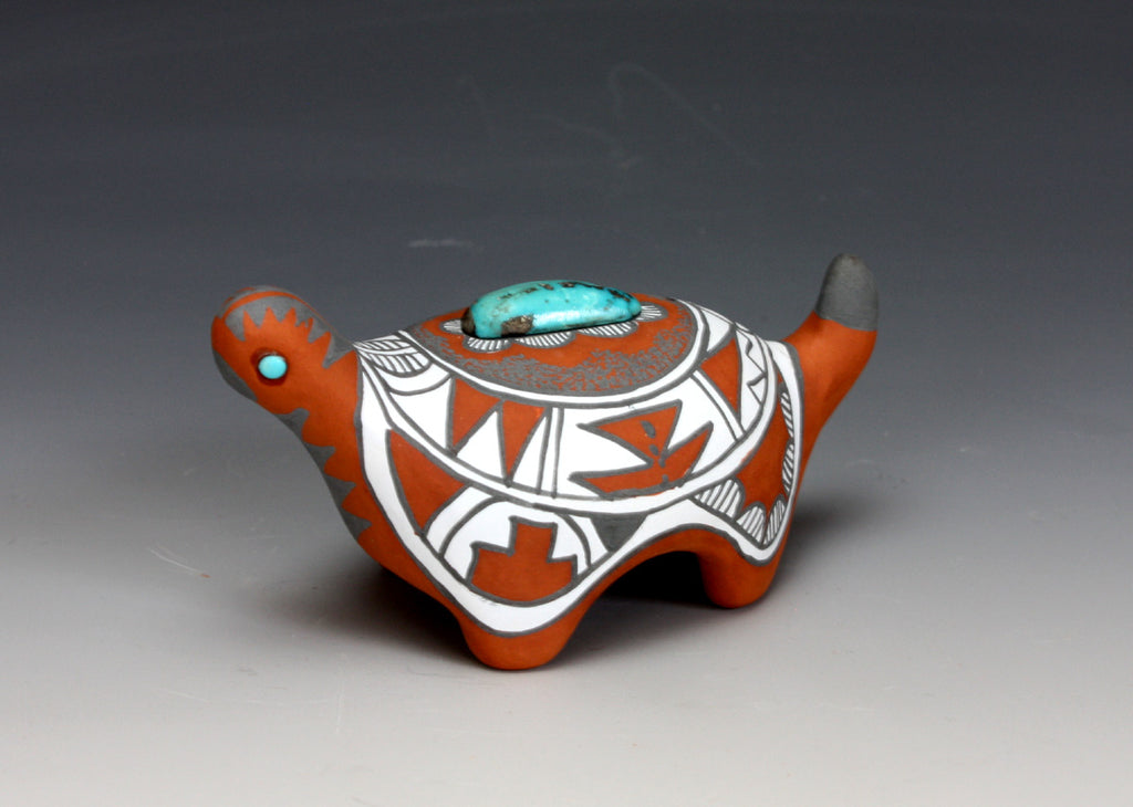 Jemez Pueblo American Indian Pottery Turtle  - Mary Small