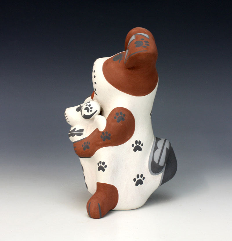 Jemez Pueblo American Indian Pottery Dog Storyteller - Darrick Tsosie