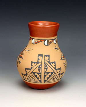Jemez Pueblo American Indian Pottery Polychrome Vase #3 - Maxine Yepa