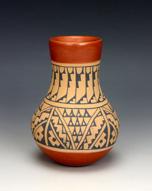 Jemez Pueblo American Indian Pottery Polychrome Vase #4 - Maxine Yepa